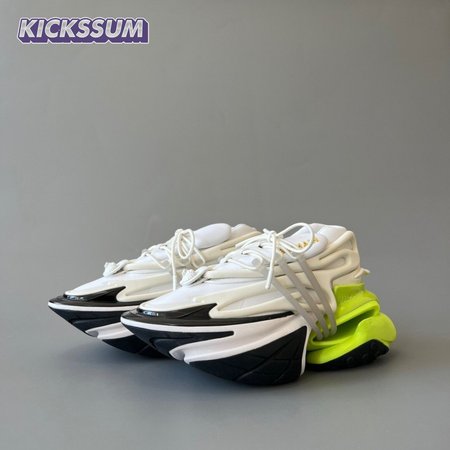 BALMAIN UNICORN LOW-TOP WHITE YELLOW - BLM001