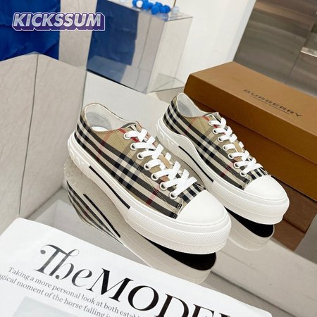 BURBERRY VINTAGE CHECK COTTON SNEAKERS - BBR091