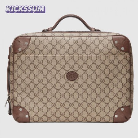 Gucci Beige Briefcase With Logo