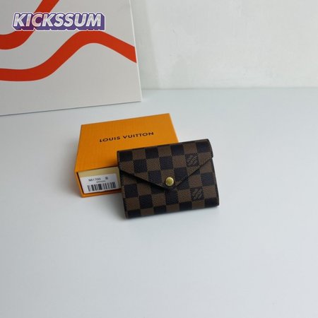 wallet victorine damier ebene rose ballerine