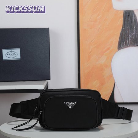 Prada Re-Nylon Recycled Nylon And Leather Fanny Pack