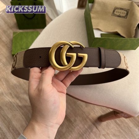 GUCCI DOUBLE G BUCKLE GG SUPREME CANVAS BELT
