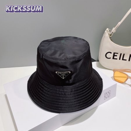 Prada Re-Nylon Bucket Hat Black Cap