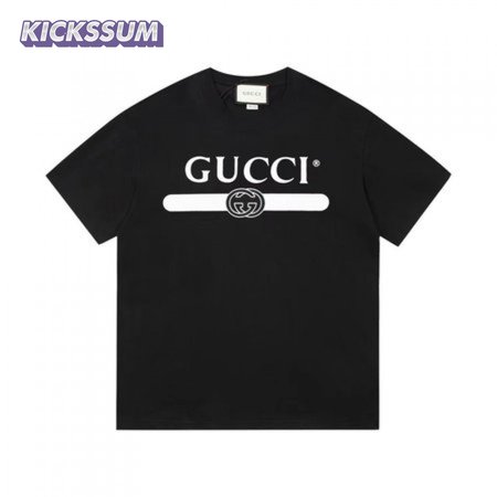 GUCCI OVERSIZED T-SHIRT WITH INTERLOCKING G BLACK