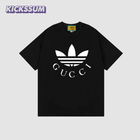 Gucci x Adidas Cotton Jersey T-Shirt Black