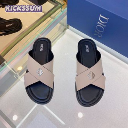 DIOR ALIAS SANDAL Light Beige Grained Calfskin