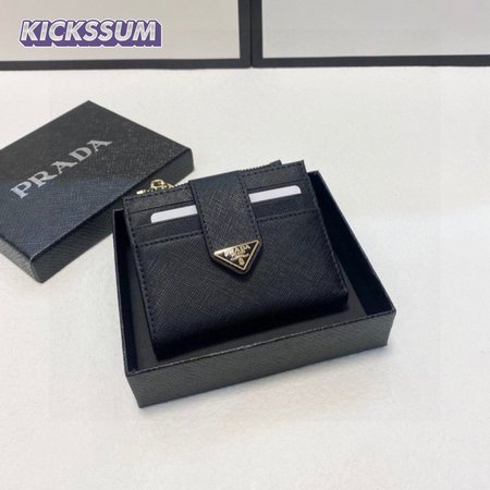 Prada Saffiano And Leather Card Holder