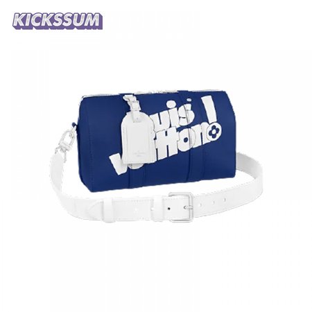 city keepall blue cowhide leather - ldb123