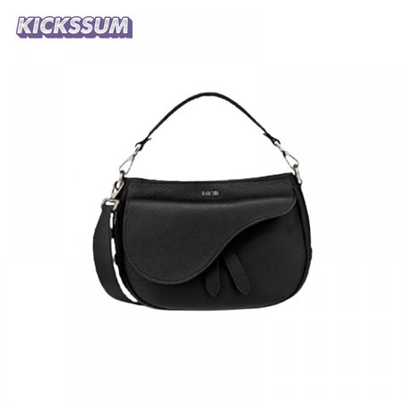 Dior Saddle Messenger Bag Black Grained Calfskin - DMB008