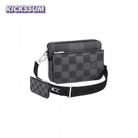 trio messenger damier graphite canvas lmb027