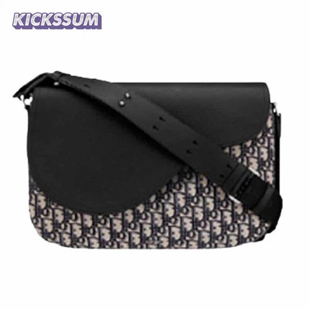 BEIGE AND BLACK DIOR OBLIQUE JACQUARD AND BLACK GRAINED CALFSKIN