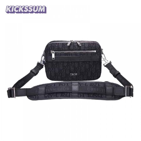 SAFARI MESSENGER BAG BLACK DIOR OBLIQUE JACQUARD