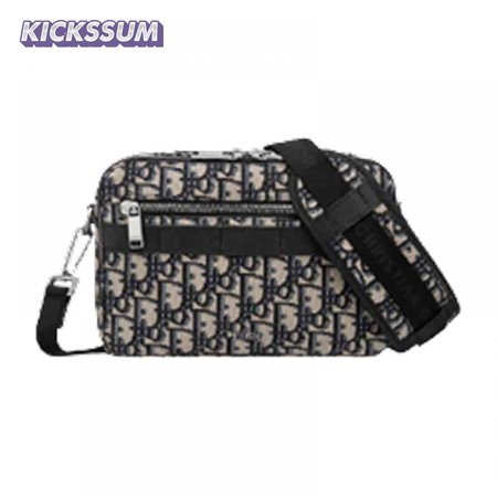 SAFARI MESSENGER BAG BEIGE AND BLACK DIOR OBLIQUE JACQUARD