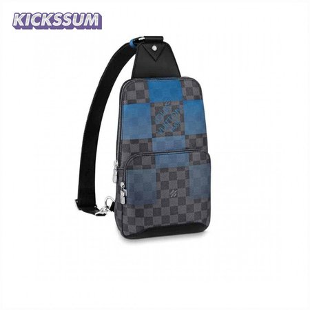 avenue sling bag blue damier graphite giant canvas n40404