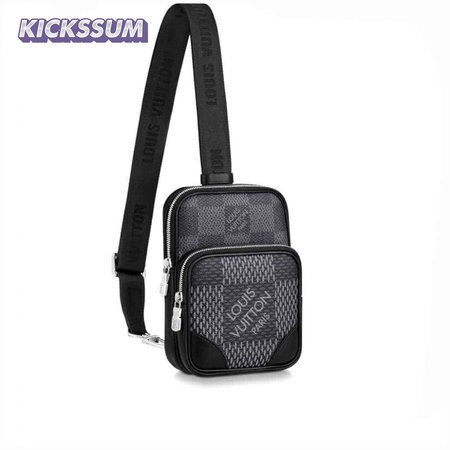amazone slingbag gray damier graphite 3d coated canvas n50012