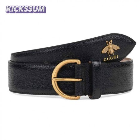 GUCCI BEE PENDANT LEATHER BELT - B48