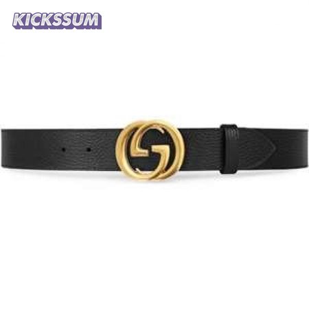 GUCCI MEN'S INTERLOCKING GG REVERSIBLE LEATHER BELT - B47