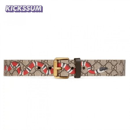 GUCCI SNAKE PRINT GG SUPREME BELT - B42