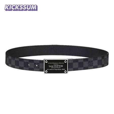inventeur damier ebene/graphite belt - b158