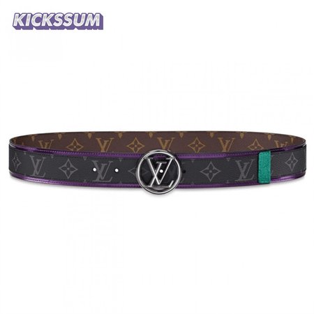 circle 40mm belt monogram eclipse canvas - b143