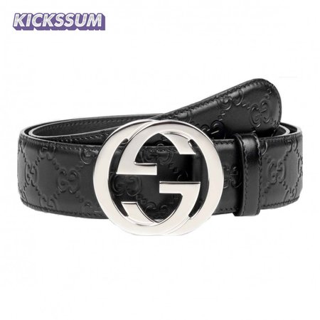 GUCCI INTERLOCKING-G LEATHER BELT - B7