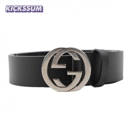 GUCCI INTERLOCKING-G LEATHER BELT - B12