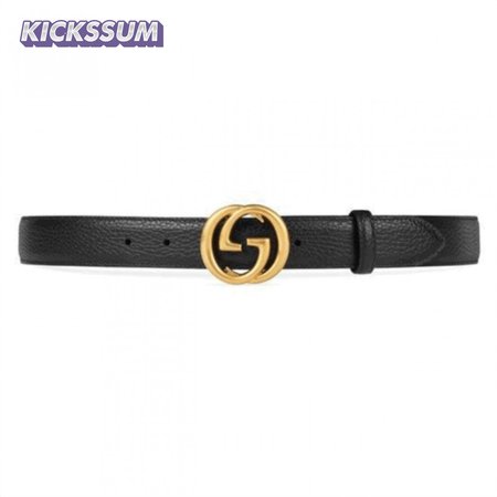 GUCCI INTERLOCKING GG LEATHER BELT - B33