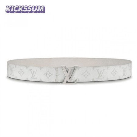 men's initiales 40mm reversible belt white - b127