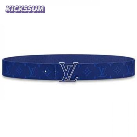 men's initiales 40mm reversible belt blue - b117
