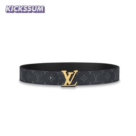initiales 40mm reversible monogram canvas belt - b112