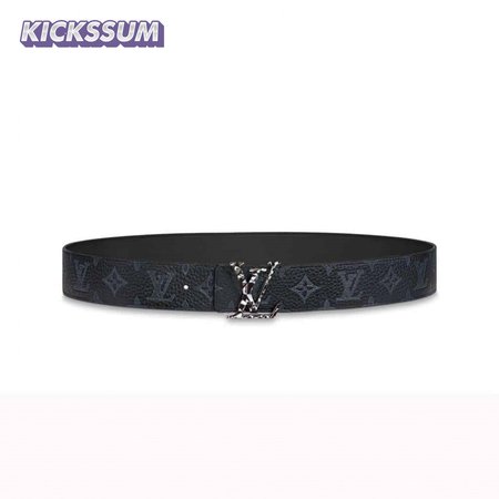 initiales 40mm reversible monogram canvas belt - b103