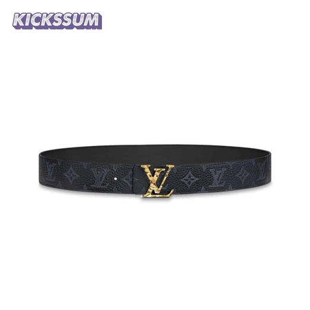 initiales 40mm reversible monogram canvas belt - b102
