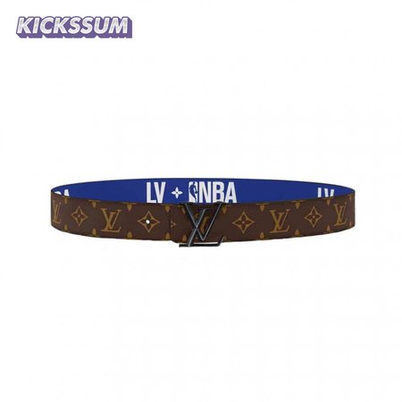 x nba 3 steps 40mm reversible monogram canvas belt - b98