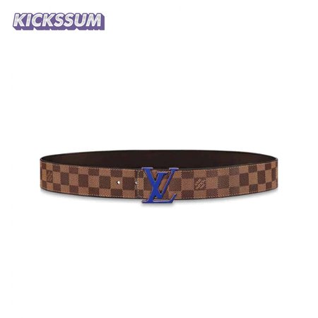 initiales 40mm reversible damier ebene canvas belt - b85