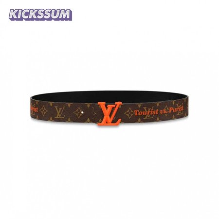 pyramide 40mm reversible belt monogram canvas recto side - b76