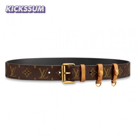 signature belt monogram 35mm brown - b112