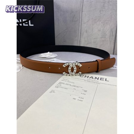chanel logo classic belt