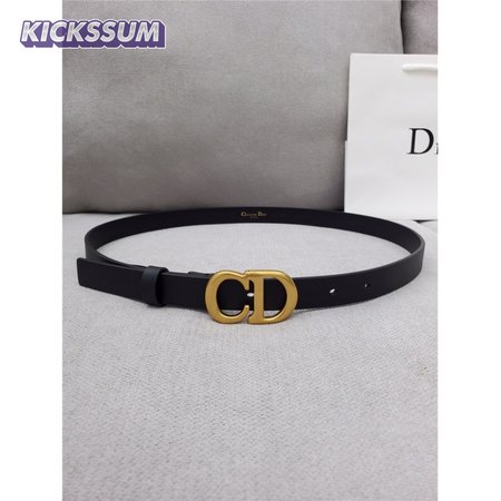 dior CD black leather belt