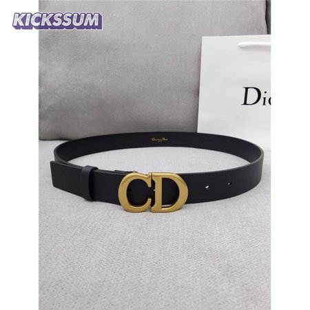 dior CD black leather belt