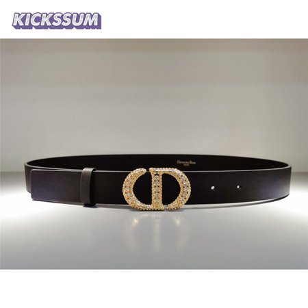 dior CD black leather belt