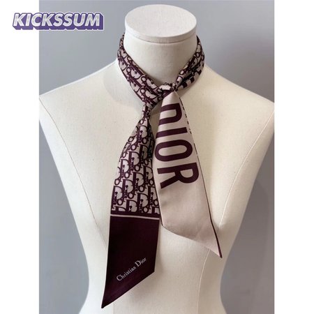 Dior letters small ribbon Red wine