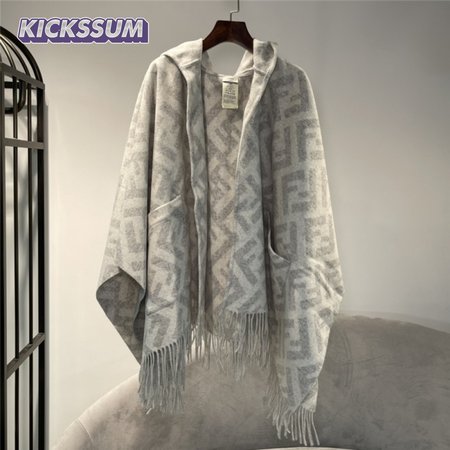 fendi ff cashmere hooded cloak
