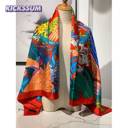 hermes ladies summer silk scarf red