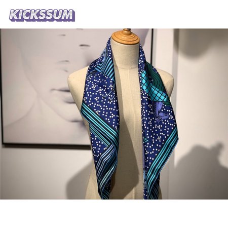 hermes silk scarf blue