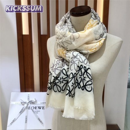 loewe anagram scarf in wool and cashmere