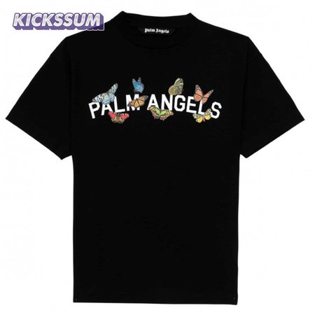 PALM ANGELS BUTTERFLY COLLEGE TEE - PA16