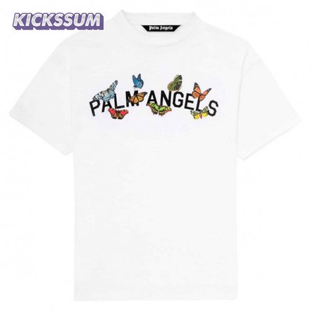 PALM ANGELS BUTTERFLY COLLEGE TEE - PA17