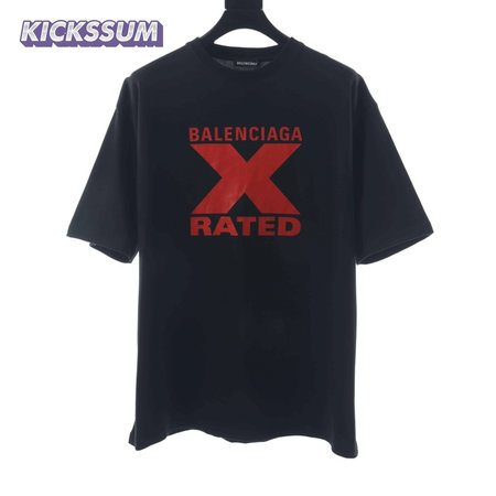 BALENCIAGA CHEST RED X PRINTEED T SHIRT
