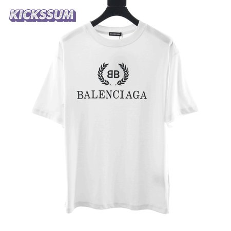 BALENCIAGA WHEAT EAR SHORT SLEEVE WHITE T SHIRT