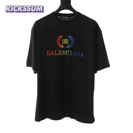 BALENCIAGA RAINBOW SHORT SLEEVE T SHIRT